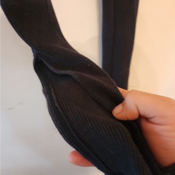 Fashion nova cotton stretch ribbed black leggings size xs - Picture 2 of 5